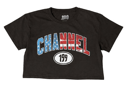 Channel 199 Flag Crop Tee
